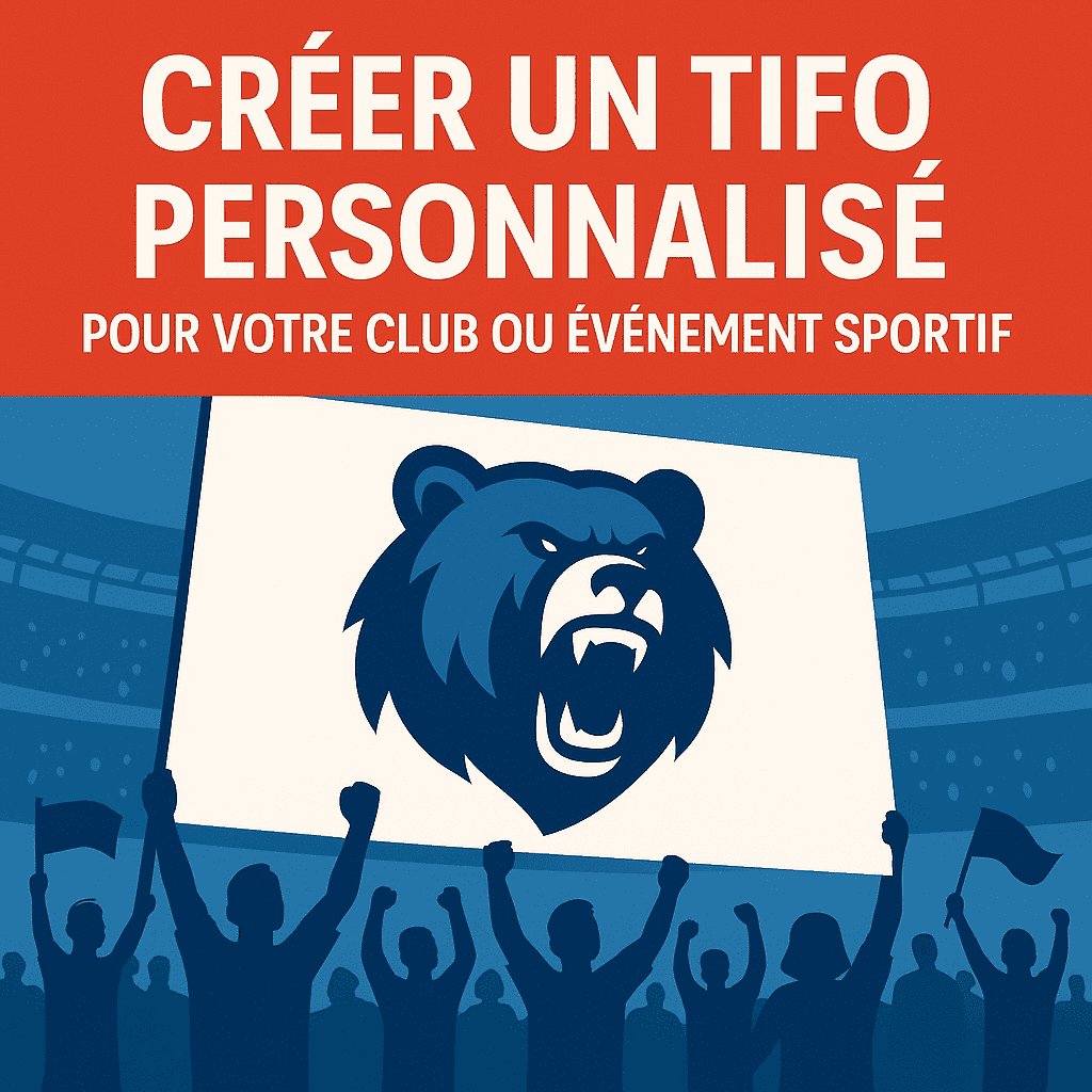 Création d'un tifo personnalisé pour un club sportif